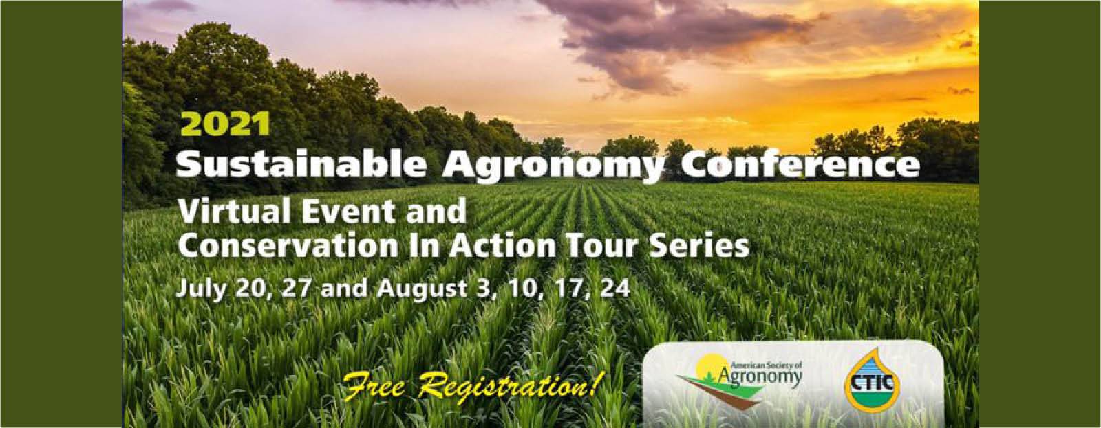 Banner for Virtual ASA Sustainable Agronomy Conference