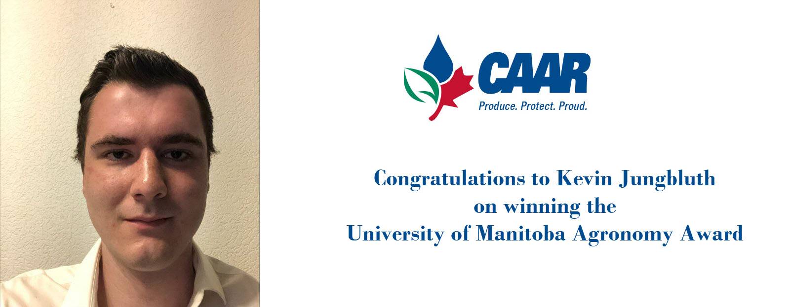 U of Manitoba CAAR Agronomy Award Winner Announced