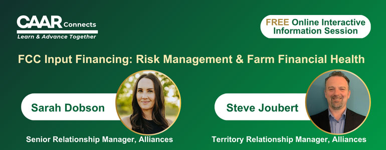 FREE Online Interactive Information Session. FCC Input Financing: Risk Management & Farm Financial Health.